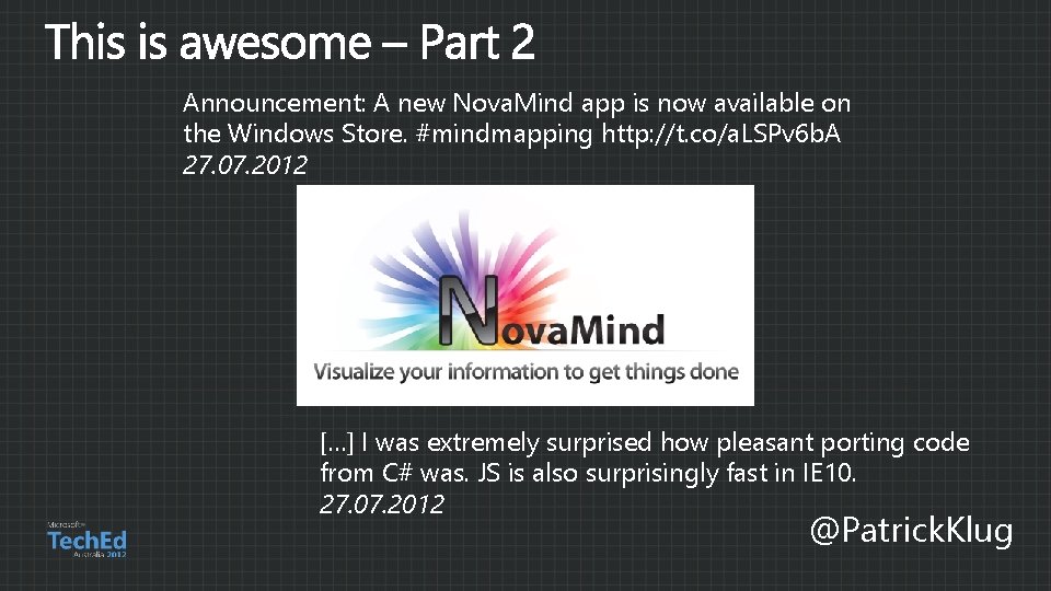 Announcement: A new Nova. Mind app is now available on the Windows Store. #mindmapping