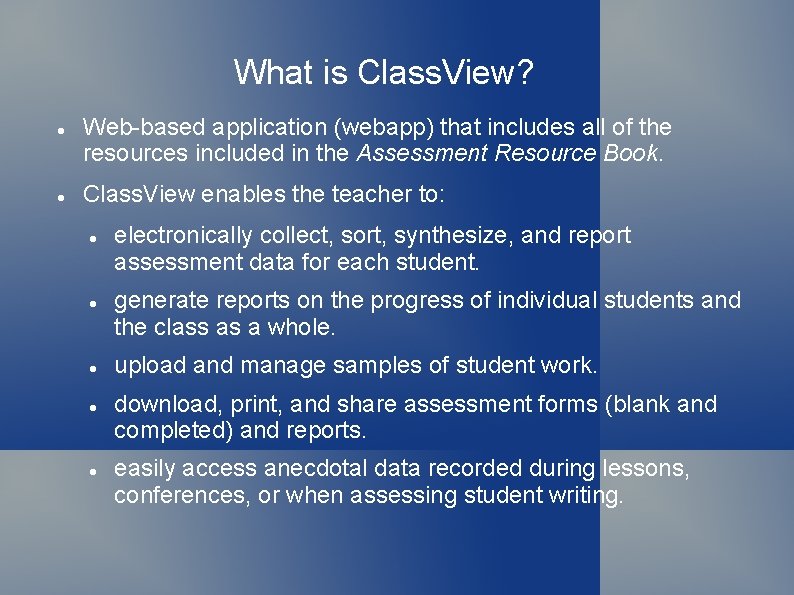 Class View Example Introduction to DSC Class View Being a Writer