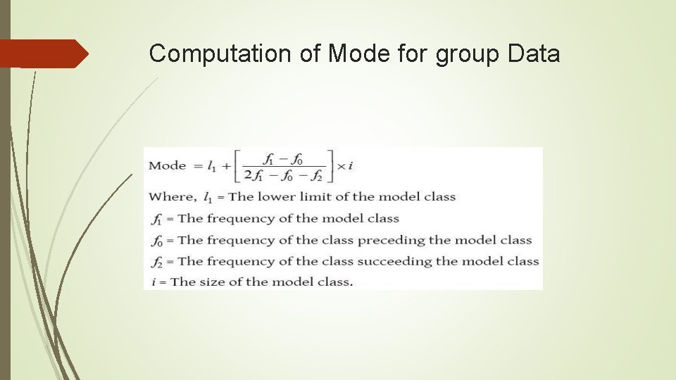 Computation of Mode for group Data 