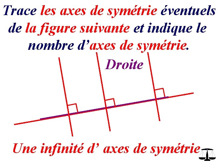 Trace les axes de symétrie éventuels de la figure suivante et indique le nombre