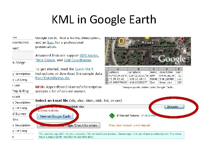 KML in Google Earth 