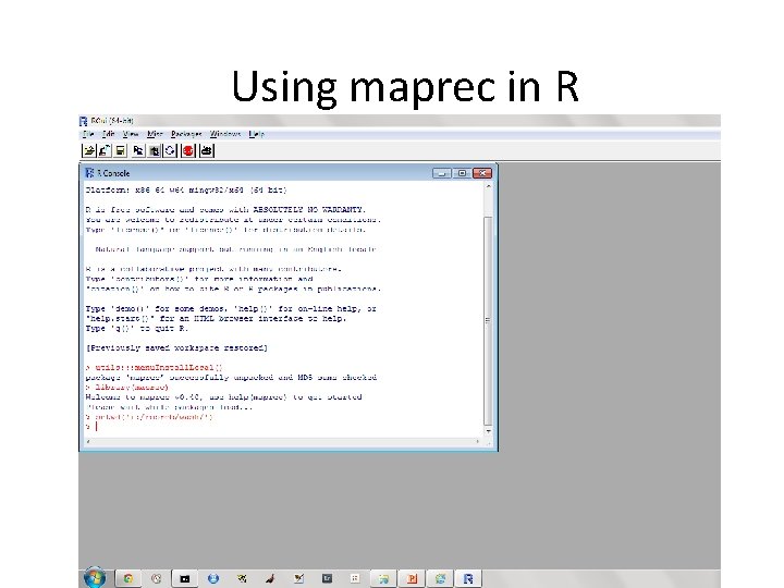 Using maprec in R 