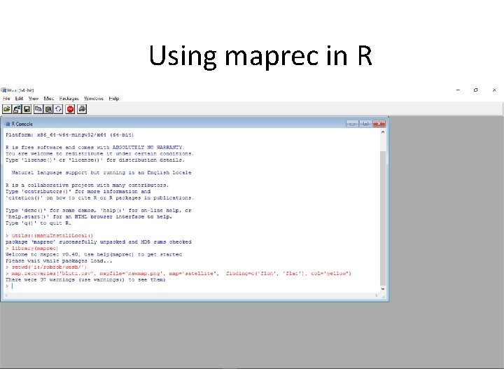 Using maprec in R 