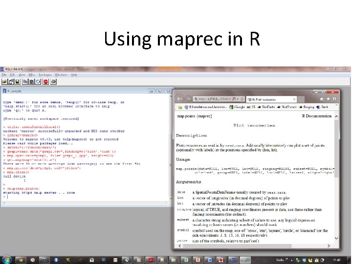 Using maprec in R 