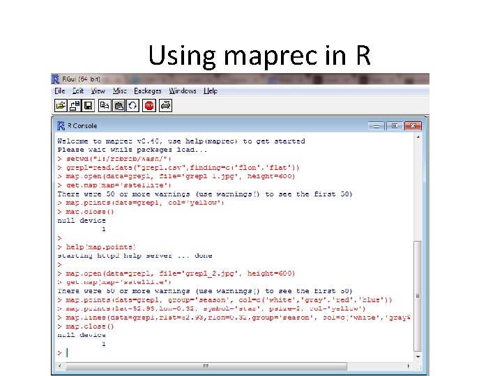 Using maprec in R 