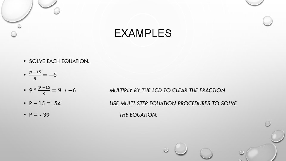 EXAMPLES • 