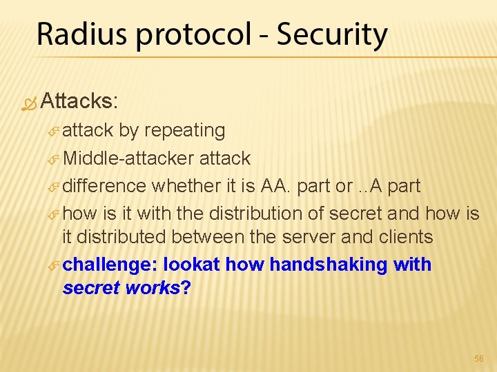  Attacks: attack by repeating Middle-attacker attack difference whether it is AA. part or.