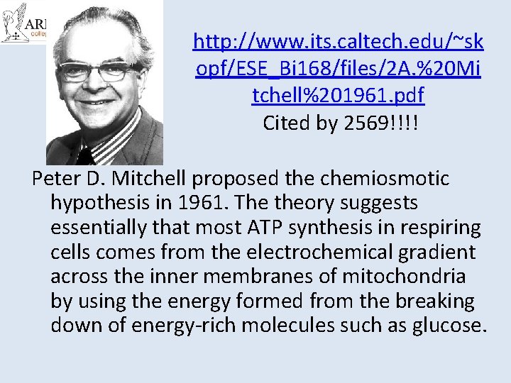 http: //www. its. caltech. edu/~sk opf/ESE_Bi 168/files/2 A. %20 Mi tchell%201961. pdf Cited by