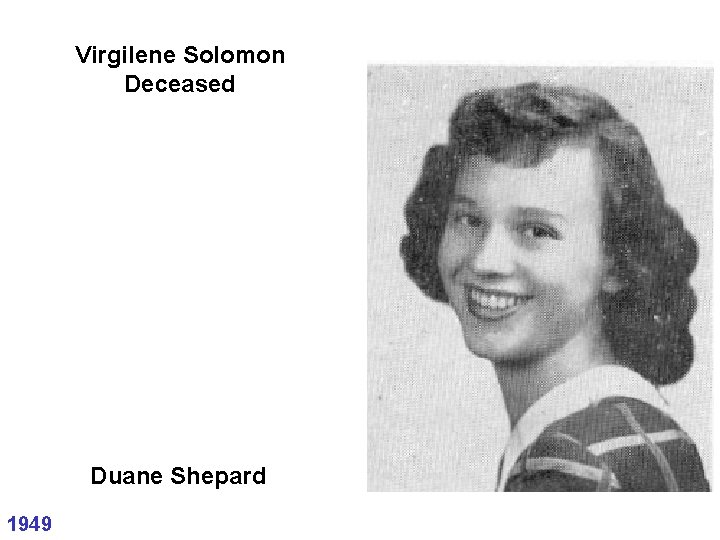 Virgilene Solomon Deceased Duane Shepard 1949 