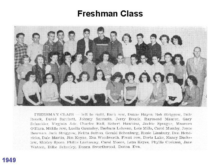 Freshman Class 1949 