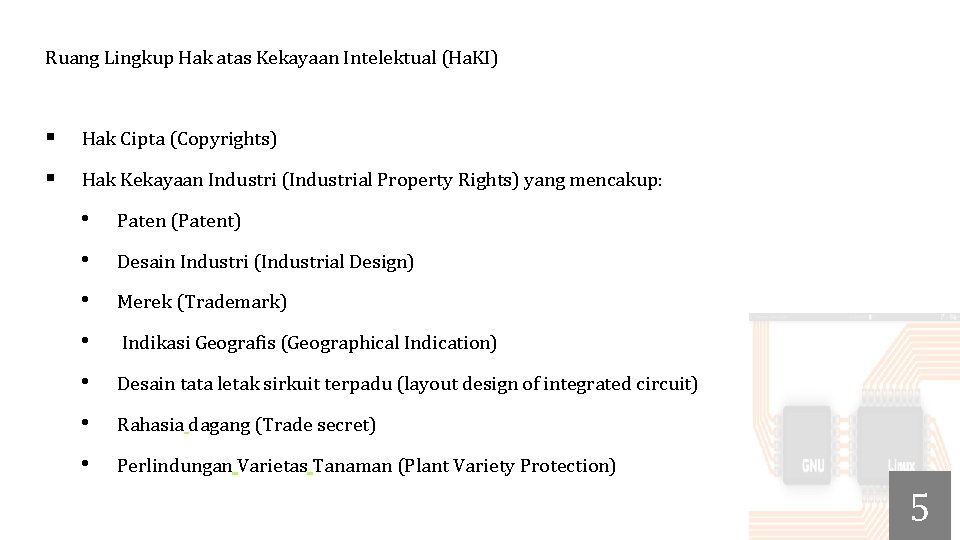 Ruang Lingkup Hak atas Kekayaan Intelektual (Ha. KI) § Hak Cipta (Copyrights) § Hak