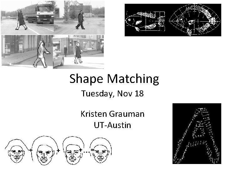 Shape Matching Tuesday, Nov 18 Kristen Grauman UT-Austin 
