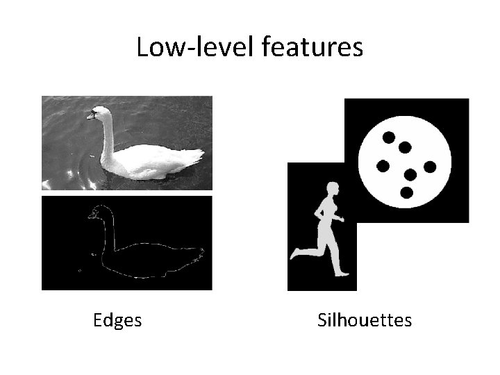 Low-level features Edges Silhouettes 