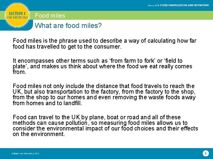 Food miles What are food miles? Food miles is the phrase used to describe