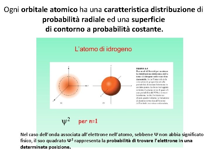 Ogni orbitale atomico ha una caratteristica distribuzione di probabilità radiale ed una superficie di