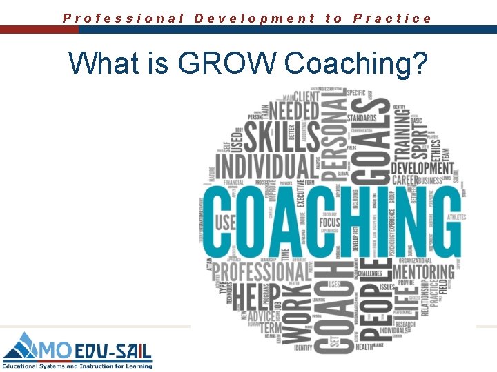 Professional Development to Practice What is GROW Coaching? Professional Development to Practice What is GROW Coaching?
