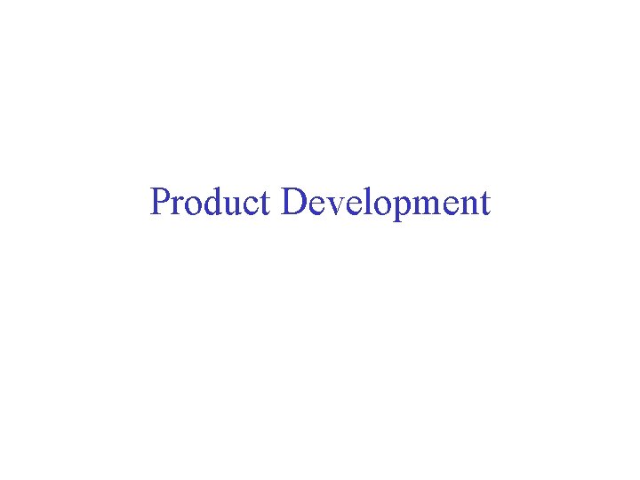 Product Development 