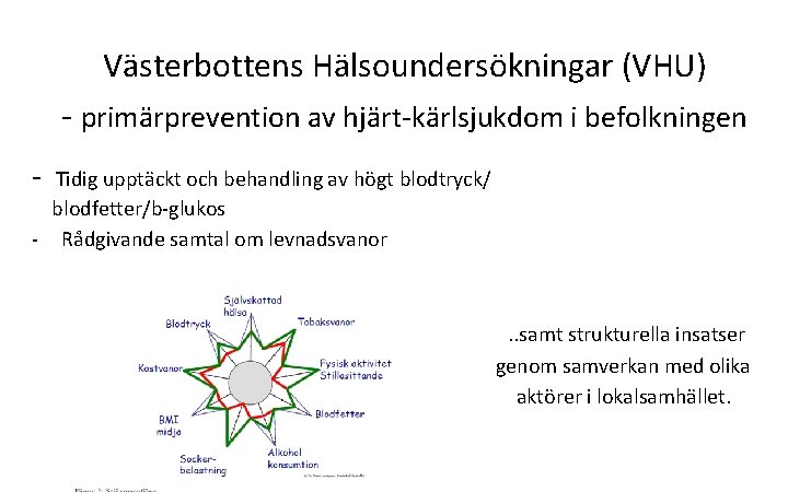 Västerbottens Hälsoundersökningar (VHU) - primärprevention av hjärt-kärlsjukdom i befolkningen - Tidig upptäckt och behandling