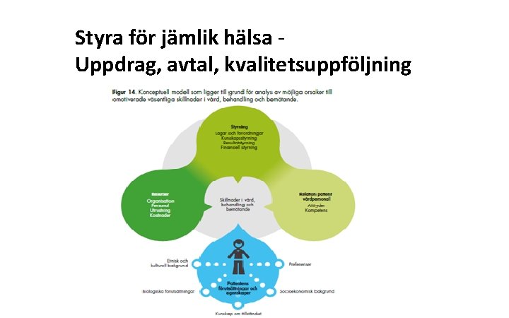  Styra för jämlik hälsa Uppdrag, avtal, kvalitetsuppföljning 