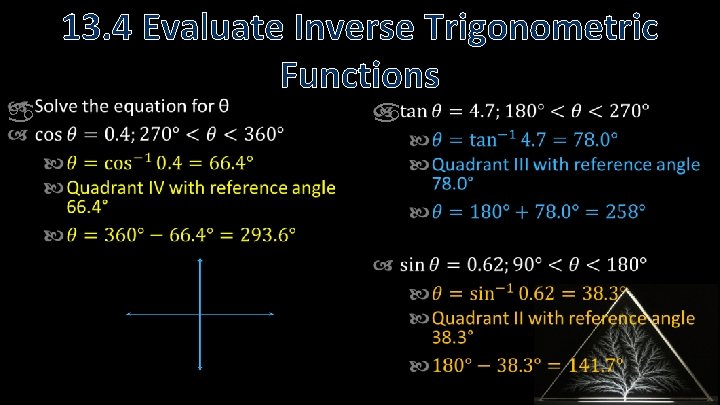  13. 4 Evaluate Inverse Trigonometric Functions 