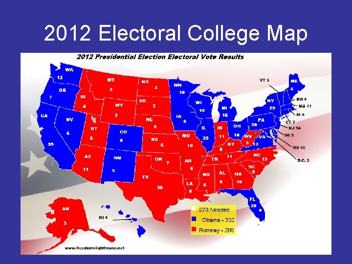 2012 Electoral College Map 