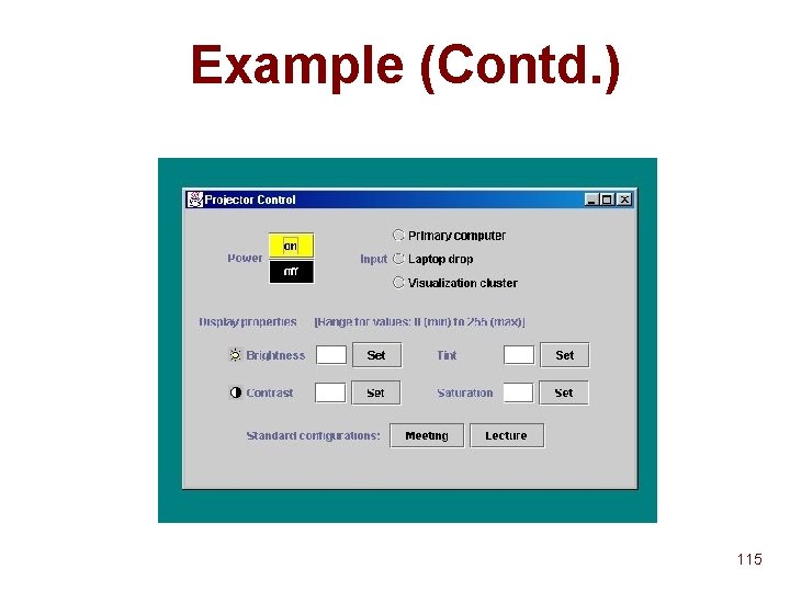 Example (Contd. ) 115 Example (Contd. ) 115