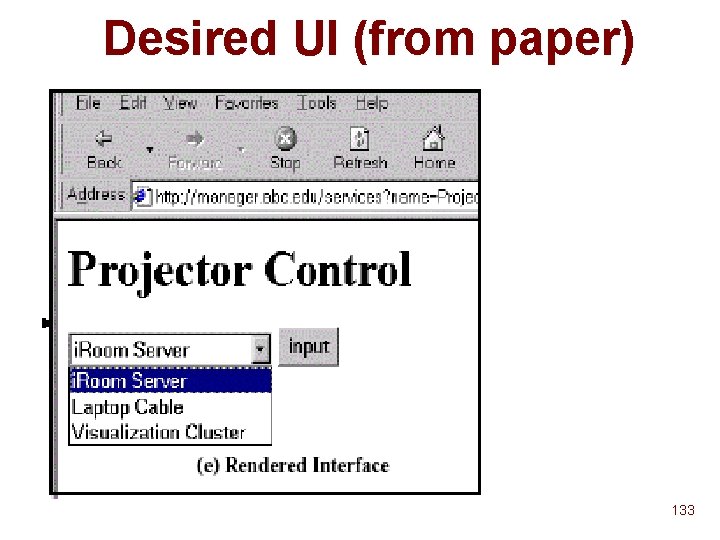 Desired UI (from paper) 133 Desired UI (from paper) 133