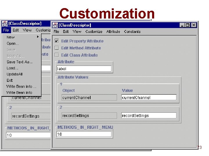 Customization 73 Customization 73