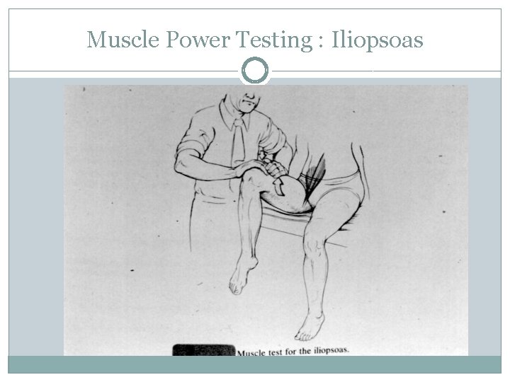 Muscle Power Testing : Iliopsoas 