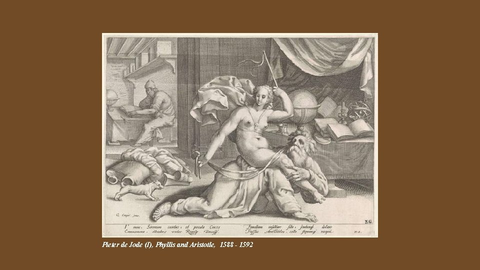 Pieter de Jode (I), Phyllis and Aristotle, 1588 - 1592 
