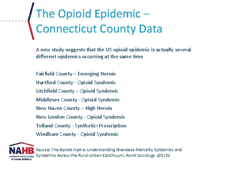 The Opioid Epidemic – Connecticut County Data A new study suggests that the US