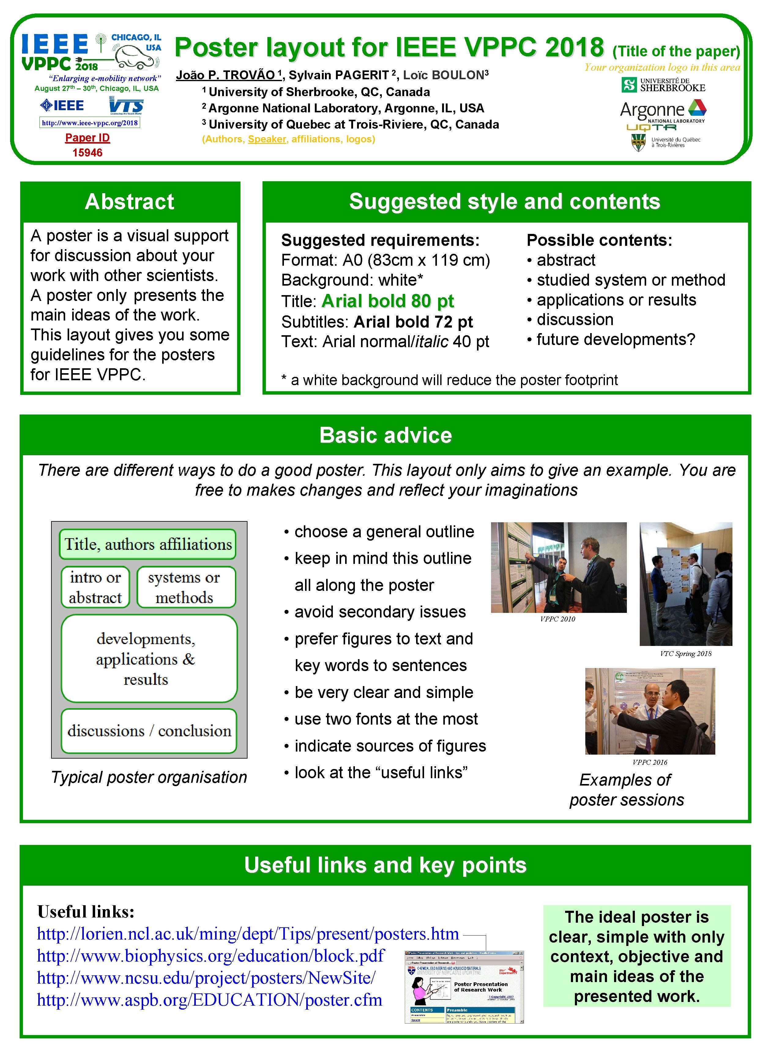 Poster layout for IEEE VPPC 2018 (Title of the paper) “Enlarging e-mobility network” August