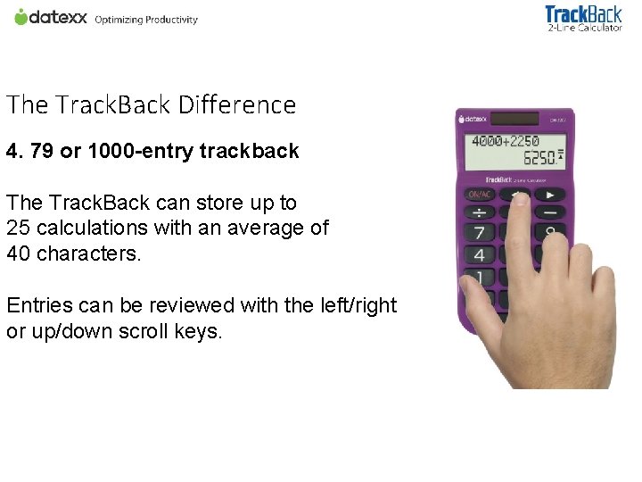 The Track. Back Difference 4. 79 or 1000 -entry trackback The Track. Back can
