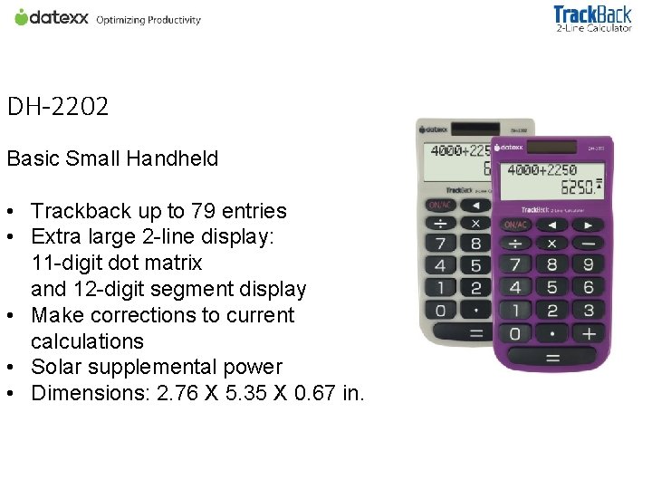 DH-2202 Basic Small Handheld • Trackback up to 79 entries • Extra large 2