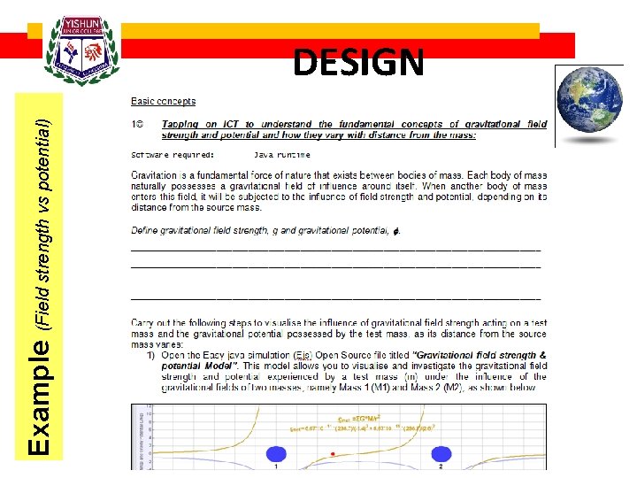 Example (Field strength vs potential) DESIGN 