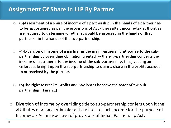 Assignment Of Share In LLP By Partner o (3)Assessment of a share of income