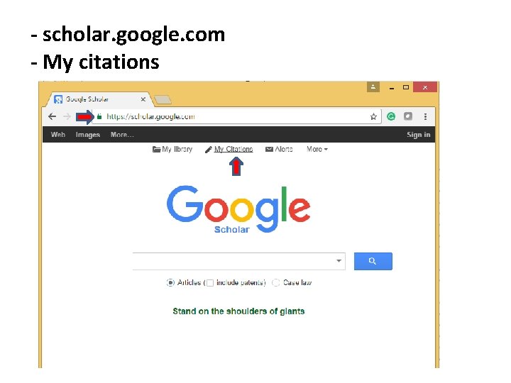 - scholar. google. com - My citations 