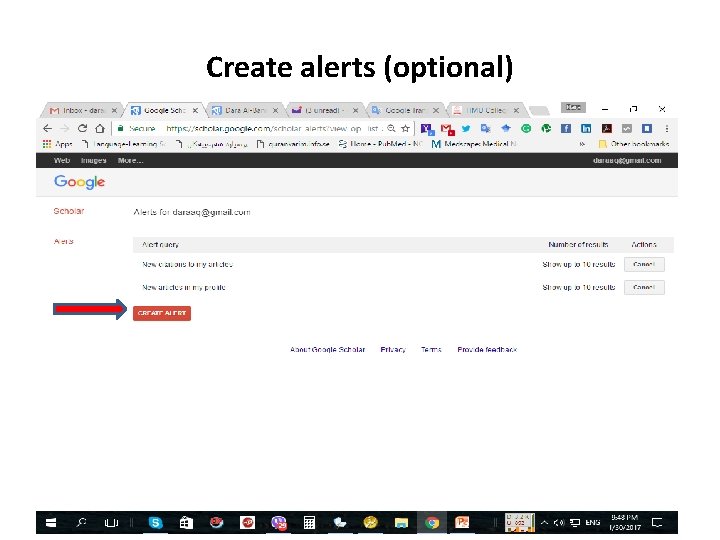 Create alerts (optional) 