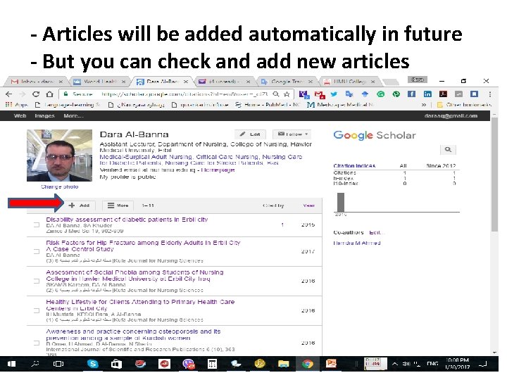 - Articles will be added automatically in future - But you can check and