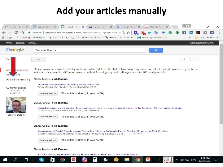 Add your articles manually 