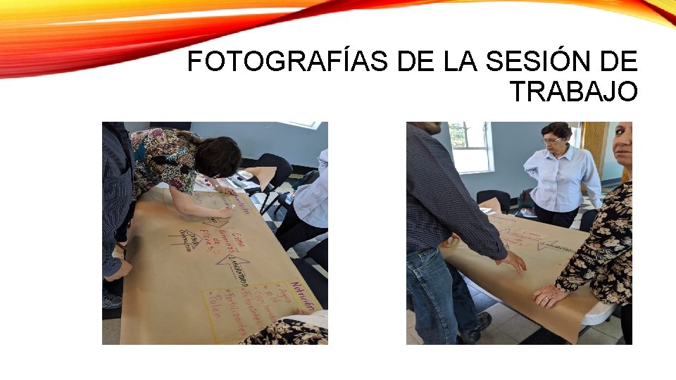 FOTOGRAFÍAS DE LA SESIÓN DE TRABAJO 