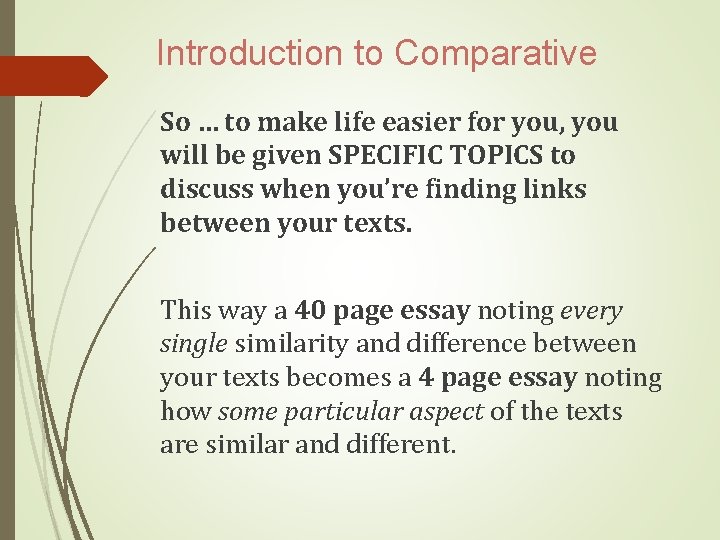 Introduction to Comparative So … to make life easier for you, you will be