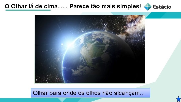 O Olhar lá de cima. . . Parece tão mais simples! Olhar para onde