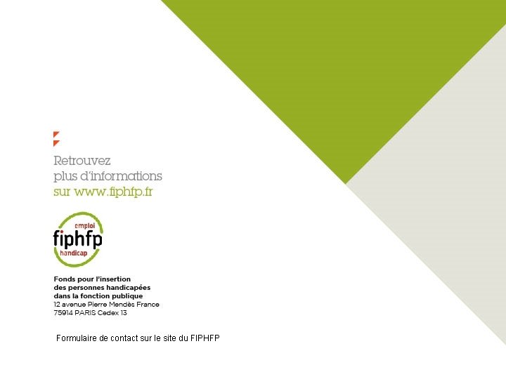 Formulaire de contact sur le site du FIPHFP Interne 