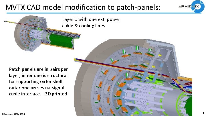 MVTX CAD model modification to patch-panels: Layer 0 with one ext. power cable &