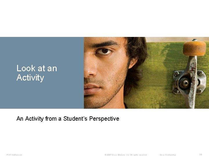 Look at an Activity An Activity from a Student’s Perspective PT 4. 1 Advanced