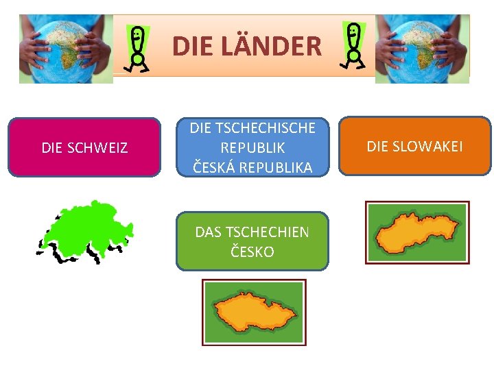 DIE LÄNDER DIE SCHWEIZ DIE TSCHECHISCHE REPUBLIK ČESKÁ REPUBLIKA DAS TSCHECHIEN ČESKO DIE SLOWAKEI