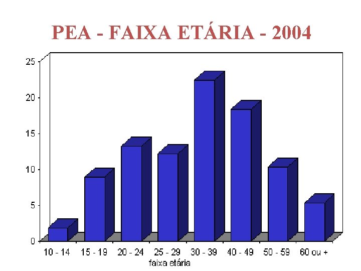 PEA - FAIXA ETÁRIA - 2004 