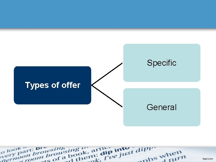 Specific Types of offer General 