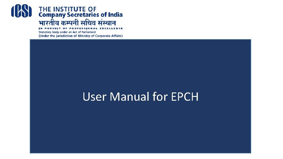 User Manual for EPCH 